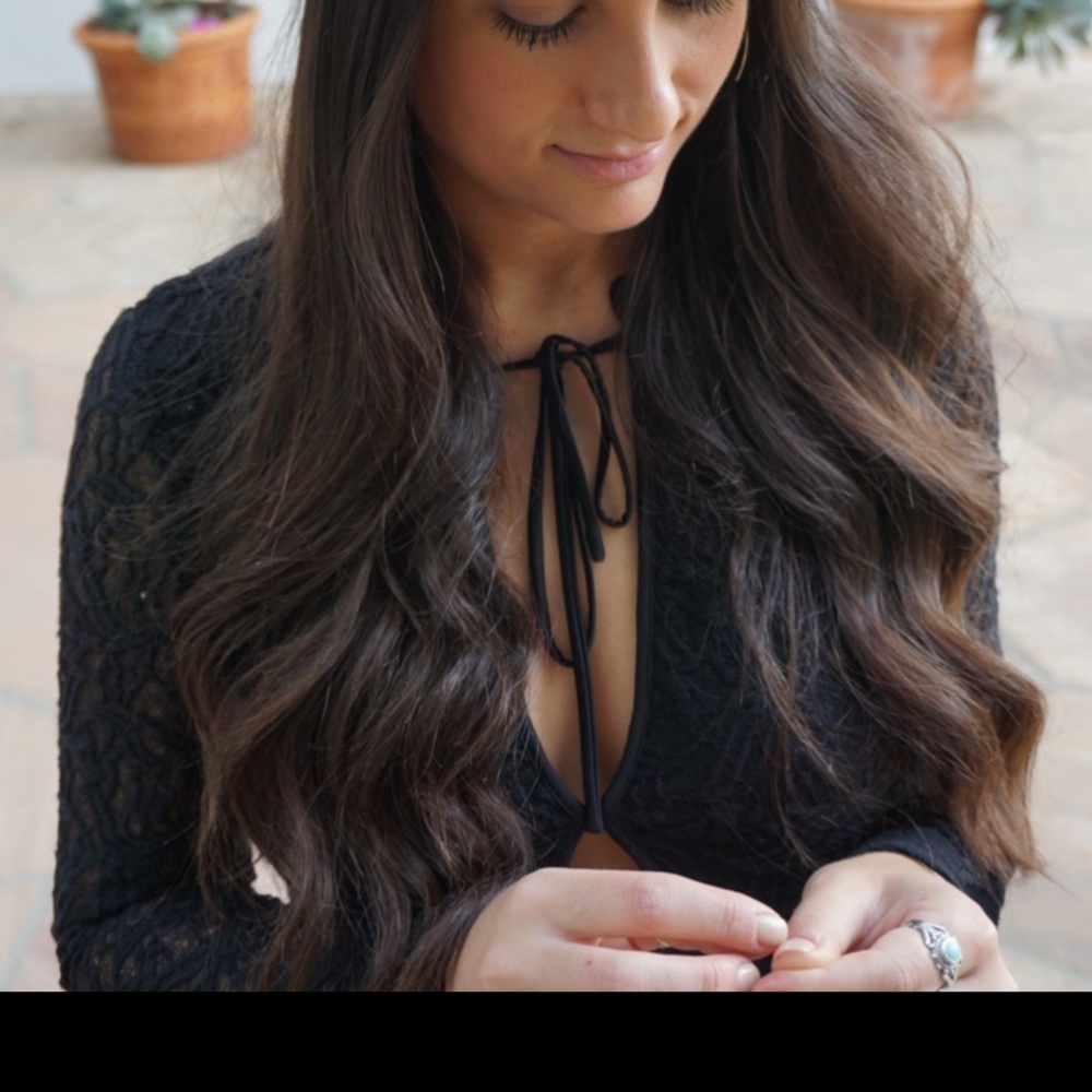 Revolve black lace dress